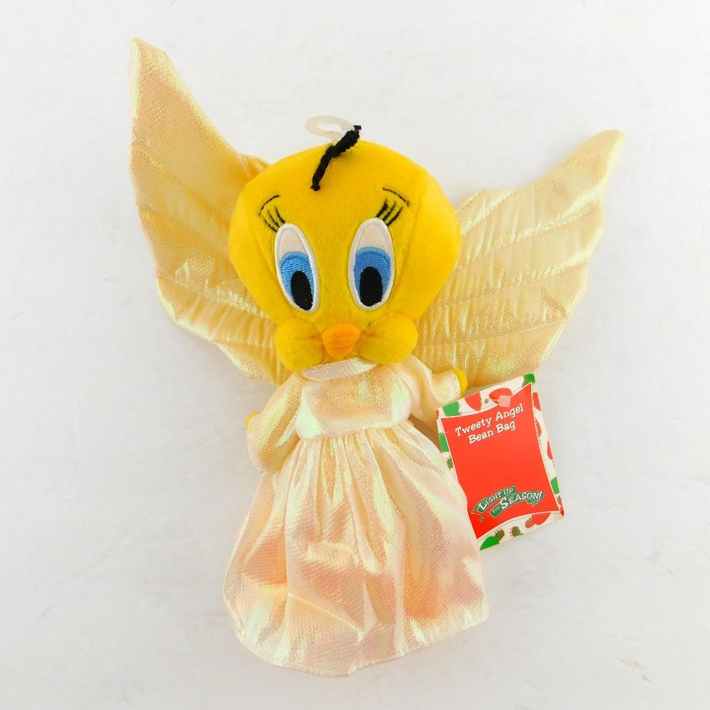 NWT TWEETY Angel Bean Bag Plush Warner Bros. Limited Edition 1999